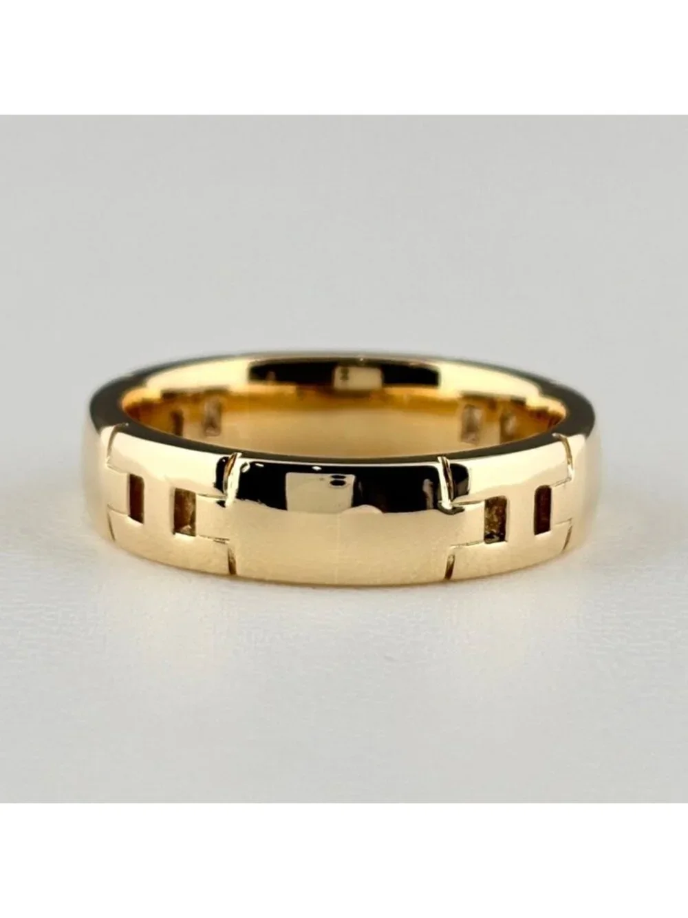 Hermes Cles Ring YG Yellow Gold
